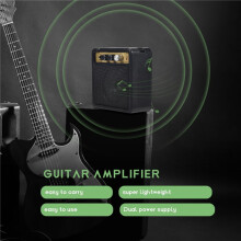 Amplificatore per Chitarra Amp Speaker 5W con Ingresso da 6,35 Mm Uscita Cuffie da 1/4 di Pollice Supporta La Regolazione del Tono del Volume