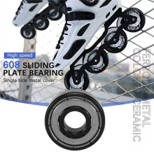 16Pcs Ceramic 608 Bearings 8X22X7mm ABEC-11 Hybrid 6 White ZrO2 Balls Skateboard Bearing Skating Inline Roller