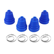 4 Ensembles Voiture Silicone Vitesse Constante Cache-PoussièRe Boule Universelle Pince Ronde Kit de Connecteur de Piste Remplacement de Botte CV