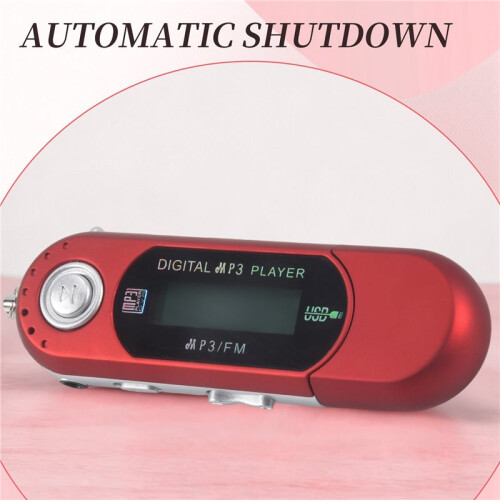 MP3 Player USB 2.0 Small Flash Drive Multilanguage LCD Music Player with 3.5mm Audio Jack Automatic Shutdown(C) 1