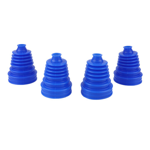 4Sets Car Silicone Constant Speed Dust Cover Universal  Round Clamp Track Connector Kit CV Boot Replacement 2