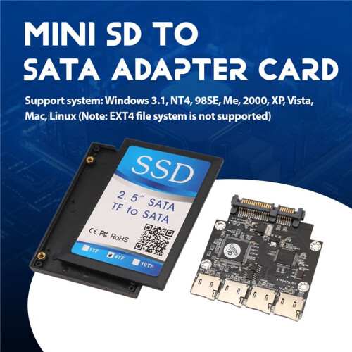 2.5 Inch 4 TF to  Adapter Card, Self-Made SSD Solid State Drive, For Micro- to  Group  Card 1
