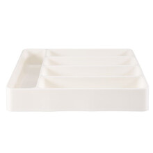 New Kitchen Drawer Organizer Tray Spoon Cutlery Separation Finishing Storage Box Cutlery Kitchen Storage Organization White