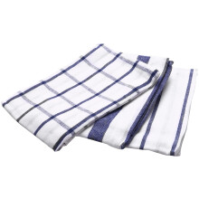 3Piece High Quality White Plaid Striped Tea Towel Kitchen Towel Napkin Table Cloth Cotton Woven Fabric