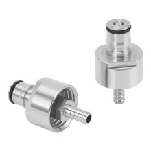 2Pcs/Lot 304 Stainless Steel Carbonation Cap 5/16 Inch Barb, Lock Type, Fit Soft Drink PET Bottles, Homebrew Kegging