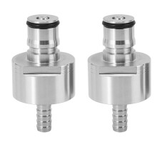 2Pcs/Lot 304 Stainless Steel Carbonation Cap 5/16 Inch Barb,  Lock Type, Fit Soft Drink PET Bottles, Homebrew Kegging