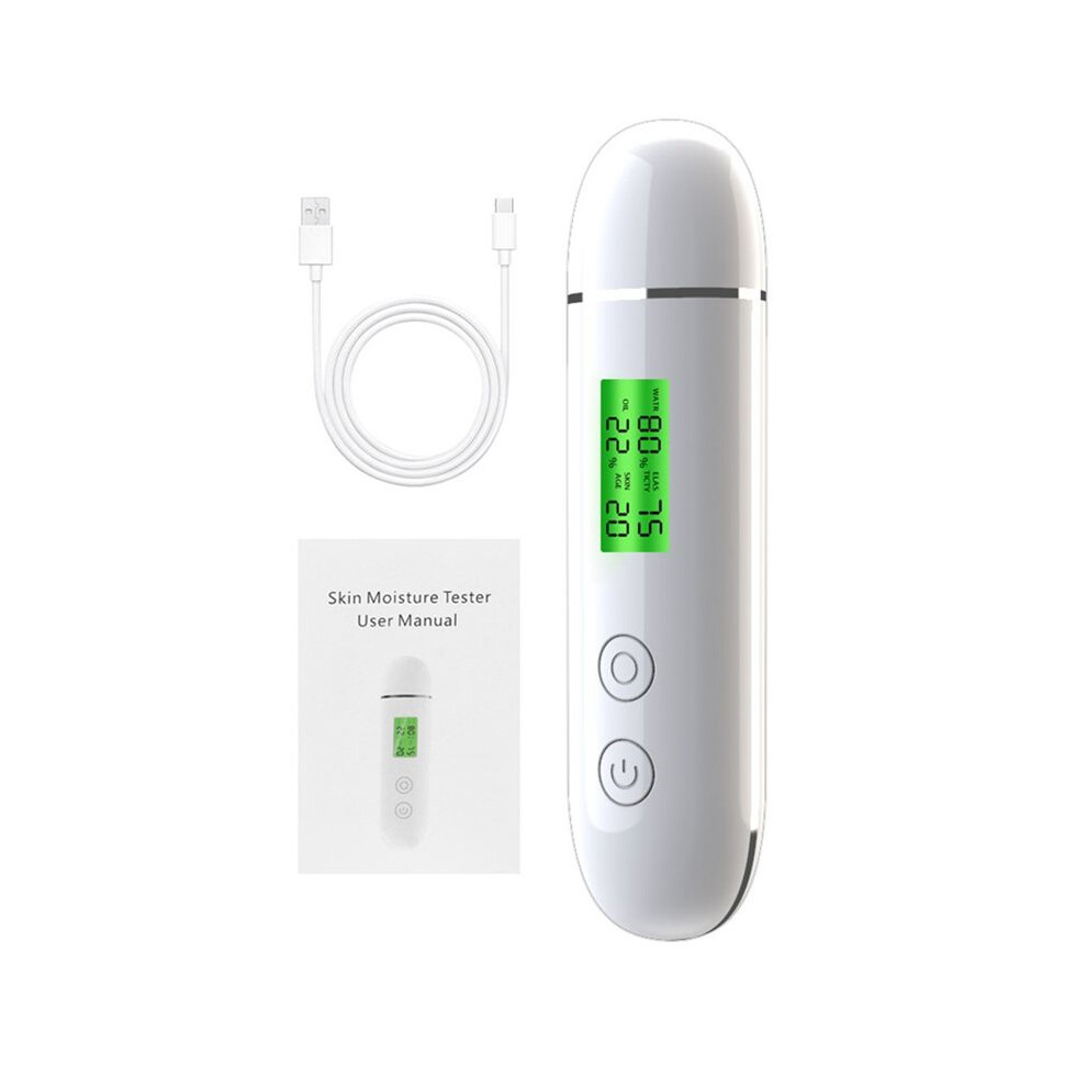 Torribaly Skin Water Cheek Elastic Skin Age Test Meter Face Skin Moisture&Oil Content Skin Analyzer Fluorescent Agent Detector
