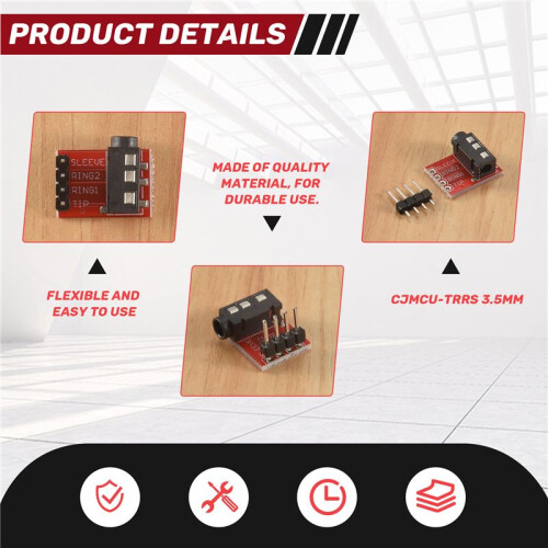 TRRS 3,5 Mm Jack Breakout Board Headphone VíDeo ÁUdio MP3 MóDulo Conector Profissional 2
