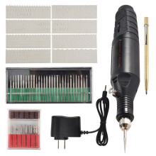 Electric Engraver Pen,Engraving Tool Kit for Metal Glass Stones Ceramic Plastic Wood Jewelry with Polishing ,Scriber Etcher & Stencils Us Plug