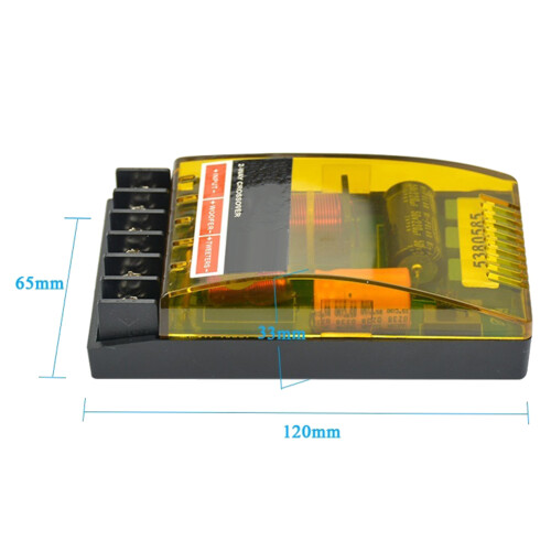 2PCS 2 Way Car Professional Stereo Audio Frequency Divider Stereo Woofer Loudspeaker Speaker Crossover Filter 1