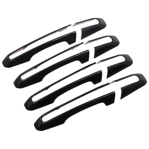 Outer Handle Decorative Frame Car Door Outer Handle Protective Decorative Frame for   Black