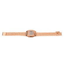 Kinder-Digitaluhr Mädchen Jungen Roségold Edelstahl 32x32mm