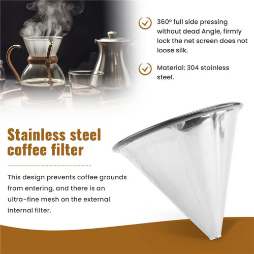 Permanent Coffee Filter Coffee Filter Permanent Filter Gold Filter Metal Strainer Stainless Steel 2