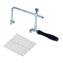 Jewelry Saw Frame with 12 Assorted Jewelry Saw Blades Movable Saw Woodworking Saw Wire Saw Jewelry Cutting Gold Tool