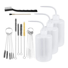 24 Pcs Spray GunCleaning Kit Spray Paint 500Ml Plastic Squeeze Wash Bottle Tube Bottle Brushes Paint Gun Cleaning Kit