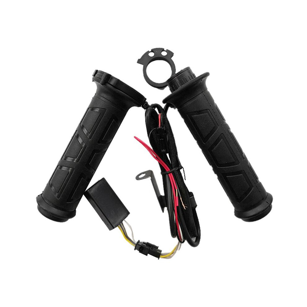 7/8 Motorcycle Heated Handlebar Electric Hot Grips 12V Handle Warmer 22Mm Adjustable Temperature Motorcycle Accessories Red/Black 6031804913214