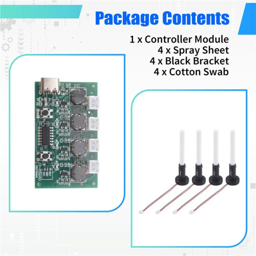 Four-Spray Humidifier Module Humidifier Control Board Atomizer Driver Board Four-Spray Humidifier Module,Set C 2