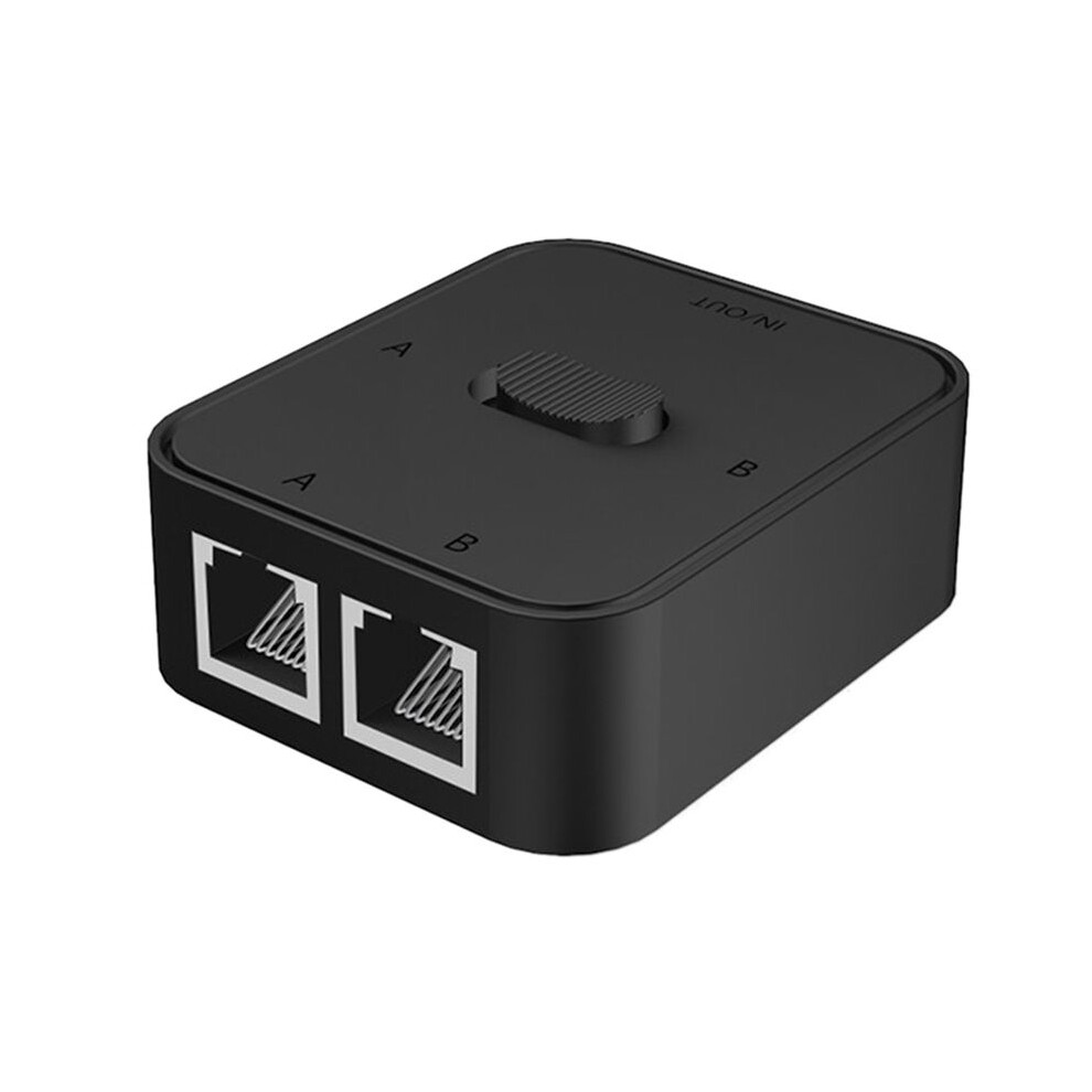 2 Port Gigabit Network Rj45 Network Splitter Cable Extender 2 Way External Network Switcher Splitter- Black 6133606776490