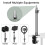 C Tripod Clamp Desk Mount Light Stand with 1/4In   Table Fixture Adjustable Camera Tabletop Bracket Stand 5