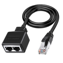 Adattatore LAN Ethernet RJ45 da Maschio un 2 Femmina Splitter RJ45 da 1 un 2 Cavo Adattatore di Rete LAN Ethernet