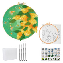 Florals vilten startset met natuurlijk linnen en praktisch-W440