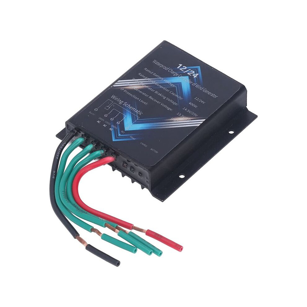 Wind Turbine Charge Controller, 400W 12V 24V Wind Turbine Generator Controller Ip67 Waterproof 4713401133647