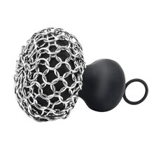 Cast Iron Chainmail Scrubber, Cast Iron Skillet Cleaner for Fry Pan Cleaner Cast Iron Skillet Cleaner Chain Black