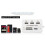 7 in 1 Portable Multi Function 3 Port USB HUB 2.0 Splitter Combo Card Reader Support TF  M2 SDHC Card Read Write 3