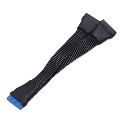 Placa-MãE USB 3.0 19PIN Header 1To2 Extension Splitter Cable 19Pin 20Pin Extension Header Adapter Cable Cable 15Cm