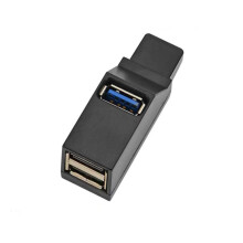 USB 3.0 HUB Adattatore Extender  Splitter Box 3 Porte per PC Laptop Telefono Cellulare Lettore Disco U Ad Alta Velocità,Nero