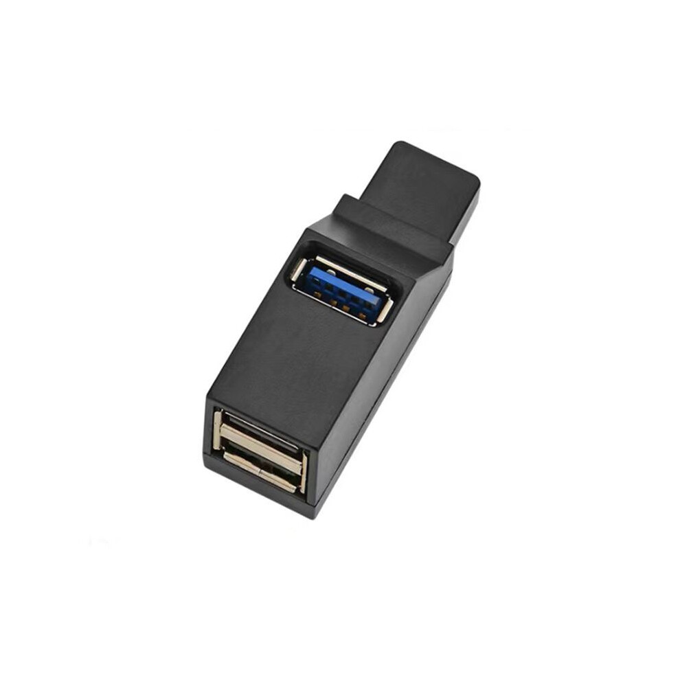 Usb 3.0 Hub Adapter Extender Splitter Box 3 For Pc Laptop Mobile Phone High Speed U Disk Reader, Black 6033286493871