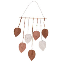 Leaf Macrame Wall Hanging Boho Room Home Decor Woven Aesthetic Wall Home Room Wedding Decoration Khaki