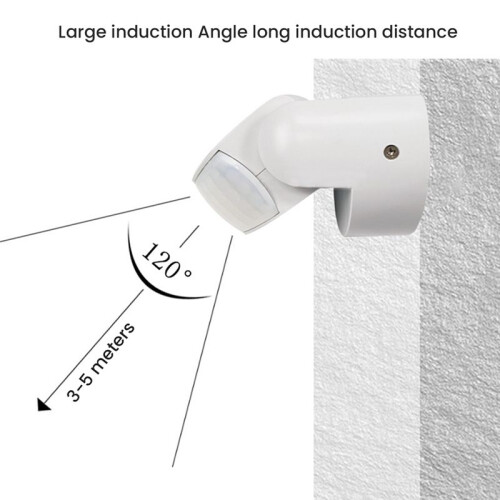 Waterproof Double Infrared Probe Motion Sensor IP65 AC 220V-240V PIR Motion Detector Automatic 120 White 2