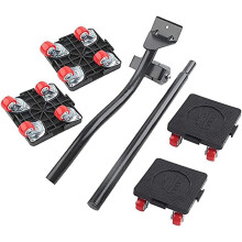 Furniture Moving Tool, 880 Lbs, with 4 Wheels and Portable Lift, for Moving Furniture, Refrigerators, Sofas Black