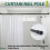 Spring Extendable Loaded Curtain Rail Pole Telescopic Bath Window Tension Rod,40-70Cm 2