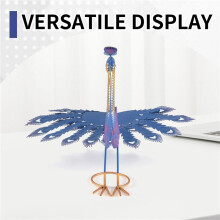 Estatua de JardíN de Arte de Pavo Real para Patio - DecoracióN de CéSped de Pavo Real de Metal Realista Escultura Al Aire Libre FáCil Montaje de