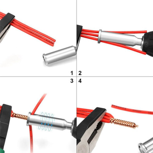 Universal Wire Twisting Tool Electrical Cable Quick Connector Automatic Twisting Wire Stripping Stripper Twister Driver 2