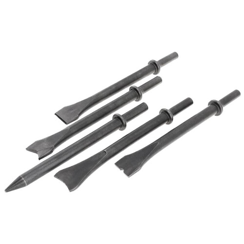 5Pcs/Lot Accessories Hard Steel Solid Long Air Chisel Impact  Support Pneumatic Tool for Cutting / Rusting Removal 2