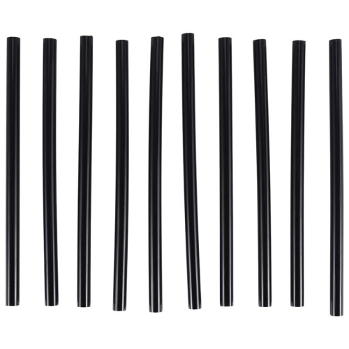 10Pcs Colle Adhésif Hot Melt 150X7Mm Noir