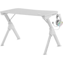 Mars Gaming MGD - Bureau Gamer Wit - Support voor Hoofdtelefoon + Fles - 110x60cm