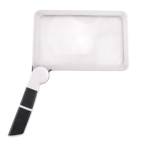 Full-Page 5X Magnifying Glass for Reading, Folding Lighted Magnifier with 48 LED Lights, Rectangular Handhold Magnifier 1
