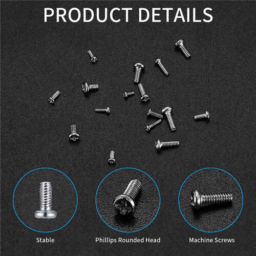 800 Pc Tiny Screws for Electronics, Small  Pan  Machine Screws Kit for Eyeglasses Watches Clocks Repair 1
