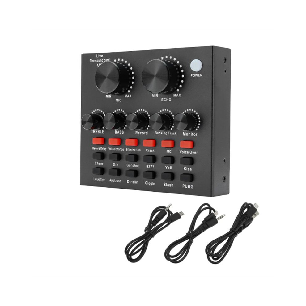V8 Sound Card Voice Change Live Streaming Singing Karaoke Headset Live External Sound Card Record For Mobile Home Ktv 6031112847065