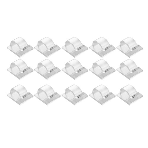 Hooks for Outdoor String Lights Clips 15 Pack Clips Clear Light Hook with 15 Waterproof Adhesive Backing