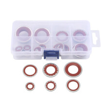 Assortimento di Guarnizioni A/C da 60 Pezzi, Guarnizioni del Compressore CA Kit di Rondelle di Tenuta Della Porta del Compressore 'Aria