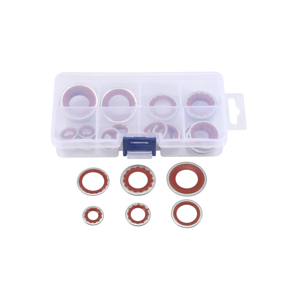 60Pcs A/C Gasket Assortment,Ac Compressor Seals Automotive Air Conditioning Compressor Port Seal Washer Kit 4711052511128