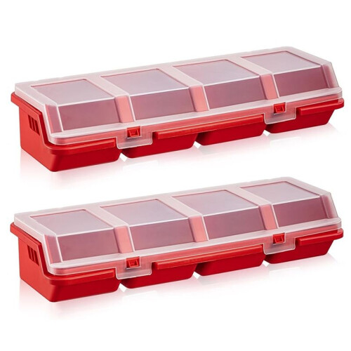 Screw Parts Box Storage Case Recycled Material 400.0g Red