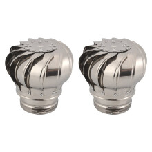 2 Pcs 110mm Non Power Roof Ventilator Wind Turbines Attic Air Vent for Houses Factory Attic Farm Leak Proof Vent Cap Fan