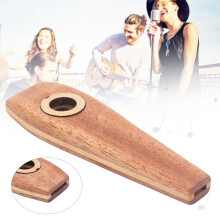 Wood Kazoo Flute with Diaphragm for Guitar Accompaniment and Mouth Music Play
