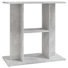 Supporto per acquario - HELLOSHOP26 - 60x30x60 cm - Legno ingegnerizzato - Grigio cemento - Stoccaggio integrato